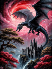 Diamond Art Kits for Adults, Dragon Diamond Painting Kits 14X14 in 5D Full rou