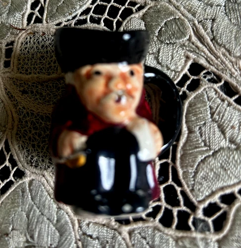 Vintage Staffordshire Miniature Hand Painted Toby Mug