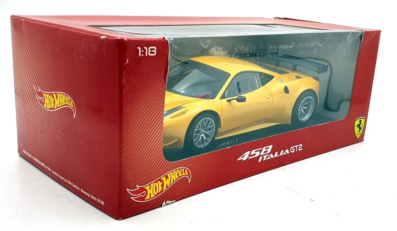 Hot Wheels 1/18 Scale Diecast BCJ78 - Ferrari 458 Italia GT2