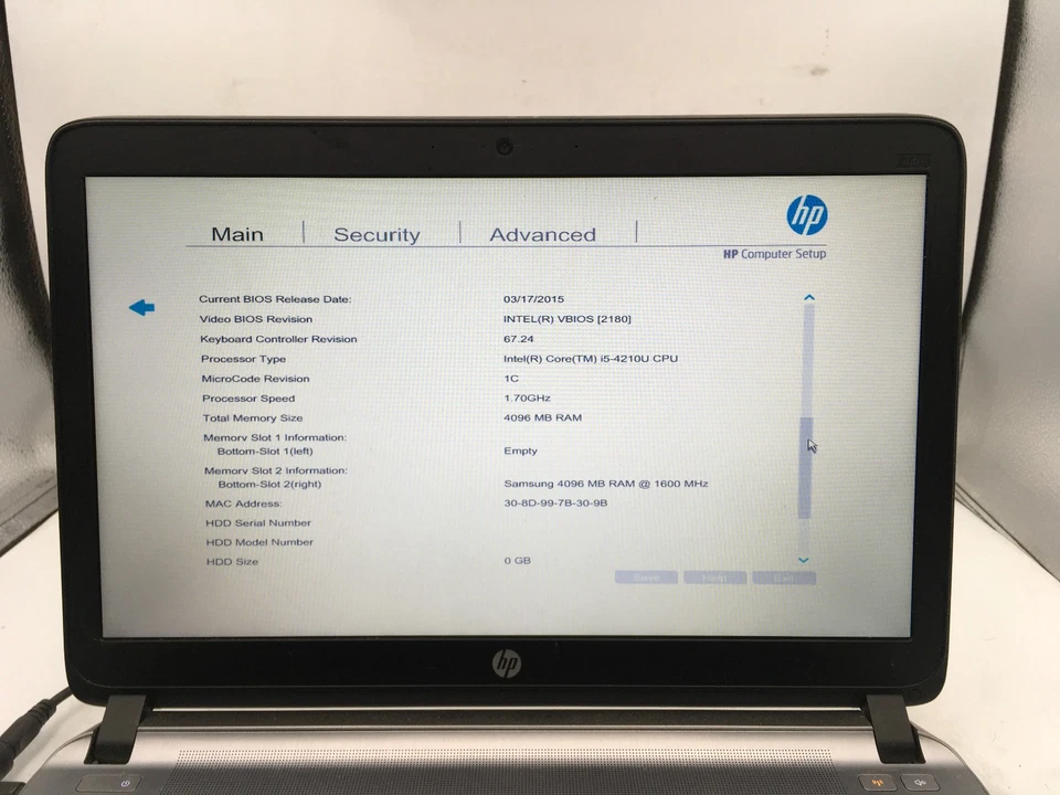 HP PROBOOK 440 G2 - BOOTS TO BIOS - INTEL I5 4210 - 4GB RAM -READ DESCRIPTION-BB - Image 2 of 4