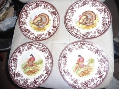 Brandneu Spode Woodland Salatteller x 4