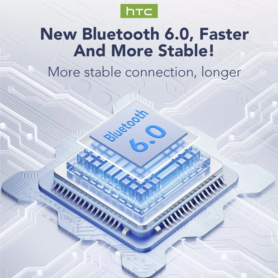 HTC NE20 Auricolari Bluetooth TWS Ultra HD Traduttore AI Cuffie Wireless Sport - Immagine 4 di 4