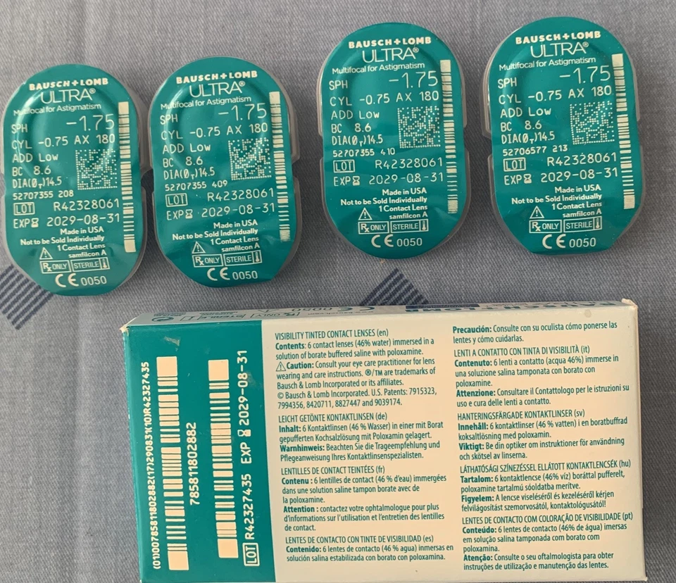 Bausch + Lomb Ultra Multifocal Gleitsicht für Astigmatism Monatslinsen - 1,75 - Bild 3 von 3