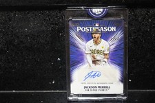2025 Topps Series 2 Jackson Merrill Postseason Performance Auto #/50 Padres