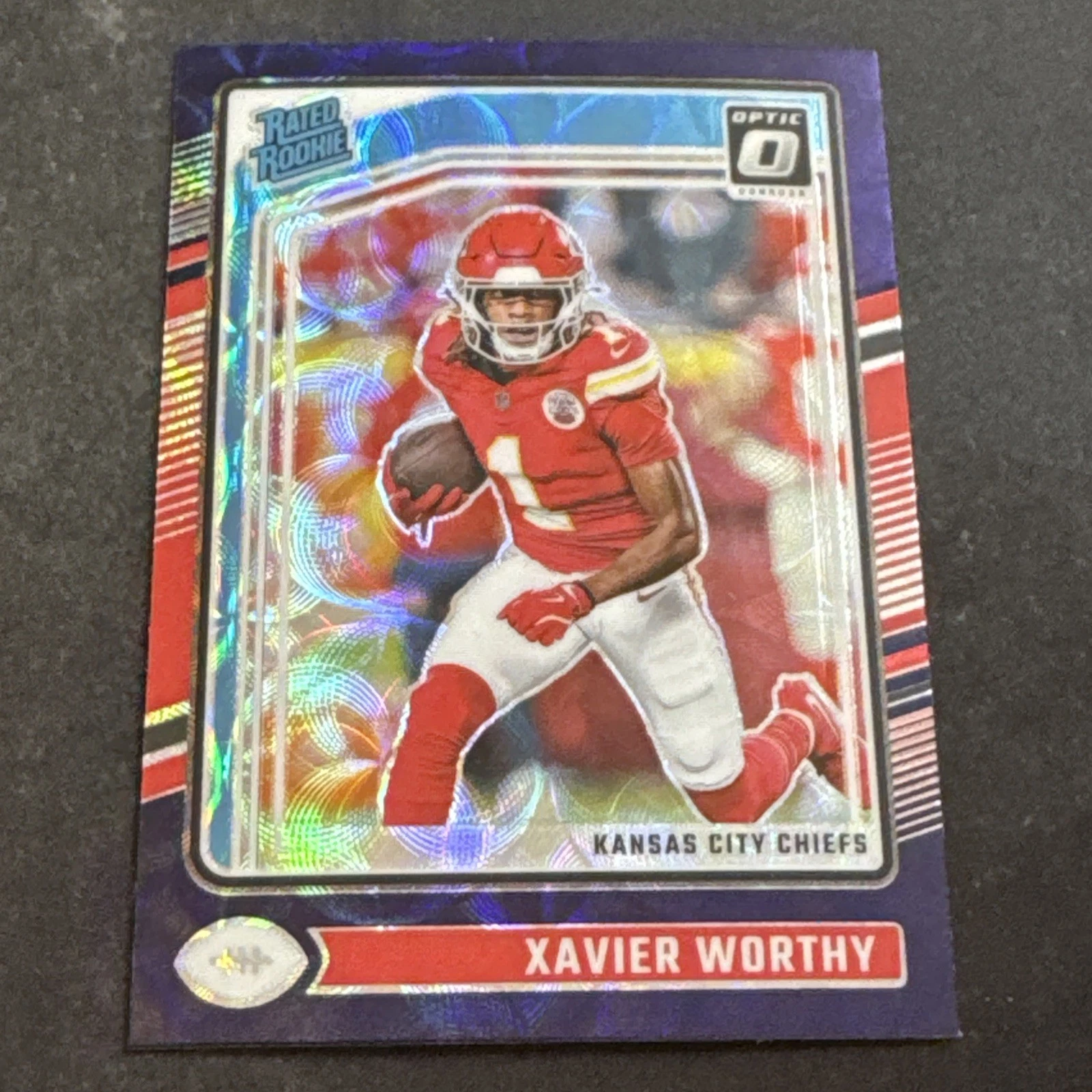 2024 Panini Donruss Optic - Rated Rookie Xavier Worthy #300 Purple Scope