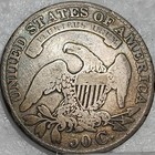1829 Capped Bust Half Dollar 50C Silver Coin Lettered Edge FULL SHIELD F  Fine — photo 3