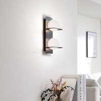 Lucande Wandleuchte, Wandlampe Innen 'Kulka' (Modern) In Schwarz Aus Metall (2 F