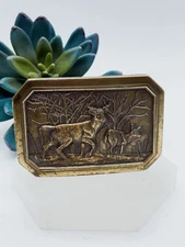 Vintage Belt Buckle 1976 Buck And Doe The Great American Buckle Co D520 Chicago