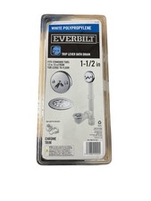 Everbilt Trip Lever Bath Drain 1-1/2" White Polypropylene Pipe Chrome Trim