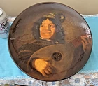Rookwood RARE PLATE Standard Glaze Charger  Frans Hals The Lute Player 1901