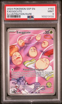 2024 POKEMON SSP EN-SURGING SPARKS ILLUSTRATION RARE #192 EXEGGCUTE PSA 9