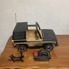 VINTAGE Tonka BLACK BRONCO MR-970 Jeep Pressed Steel w/ Parts Antenna Complete