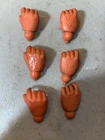 Marx Johnny West 3 Pair Closed Hands For Chief, Cherokee Geronimo Fighting Eagle