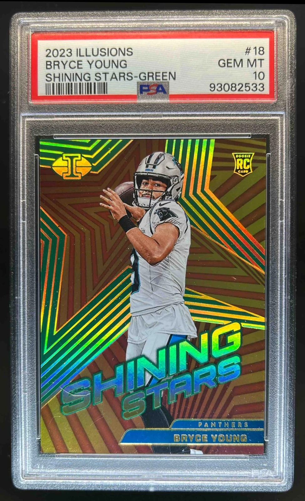 Bryce Young Panini Illusions Shining Stars #18 Green