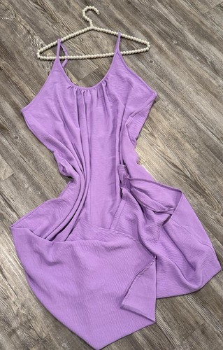 Neu mit Etikett Tubed Edward’s Damen-Stramplerkleid lila Spaghettiträger weites Bein locker L - Bild 8 von 16
