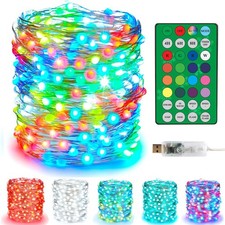 Color Changing Fairy String Lights, 33ft 100 LED Twinkle 33 feet, Multicolor