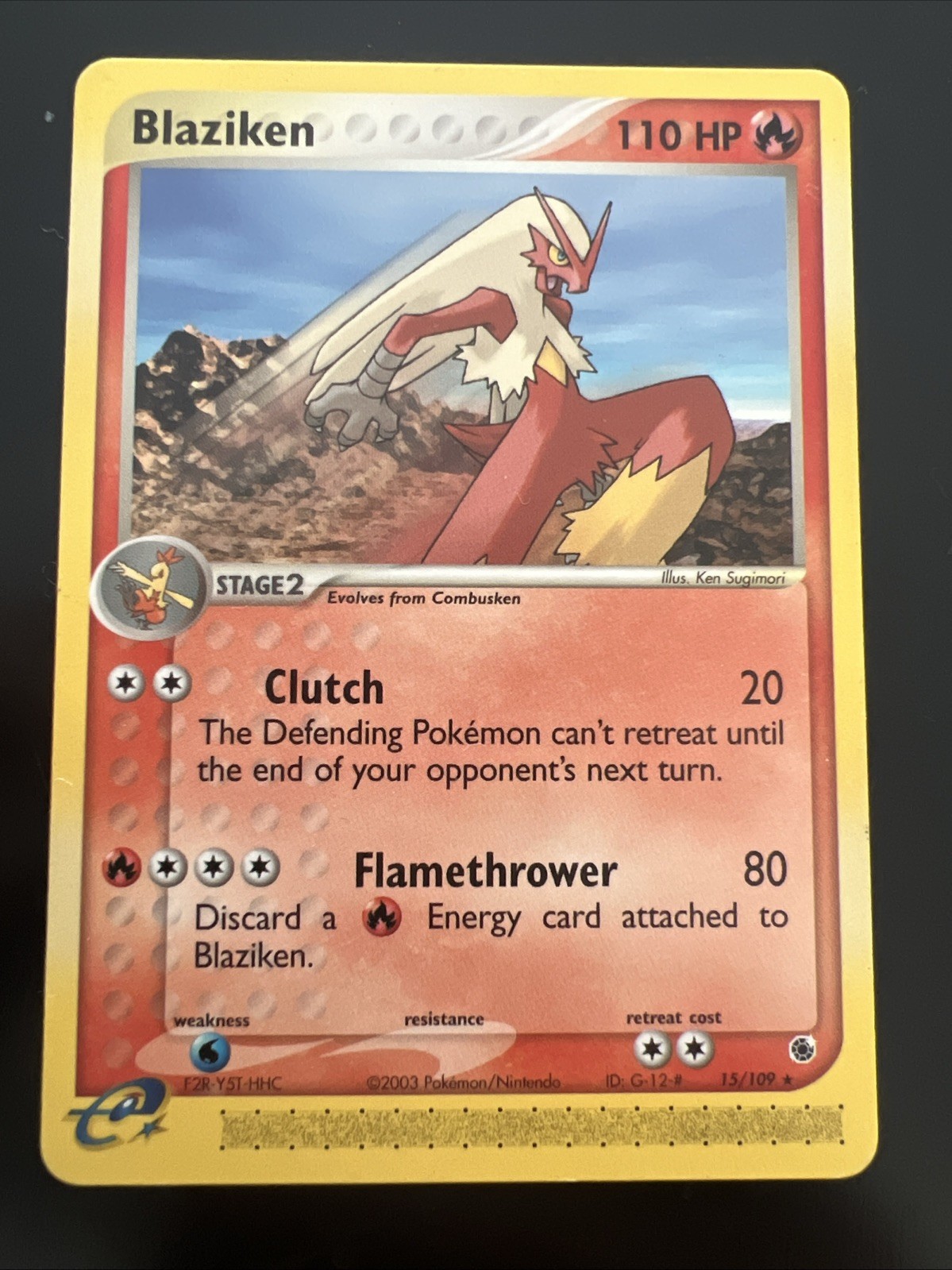 Ruby and Sapphire #15/109 Blaziken NM