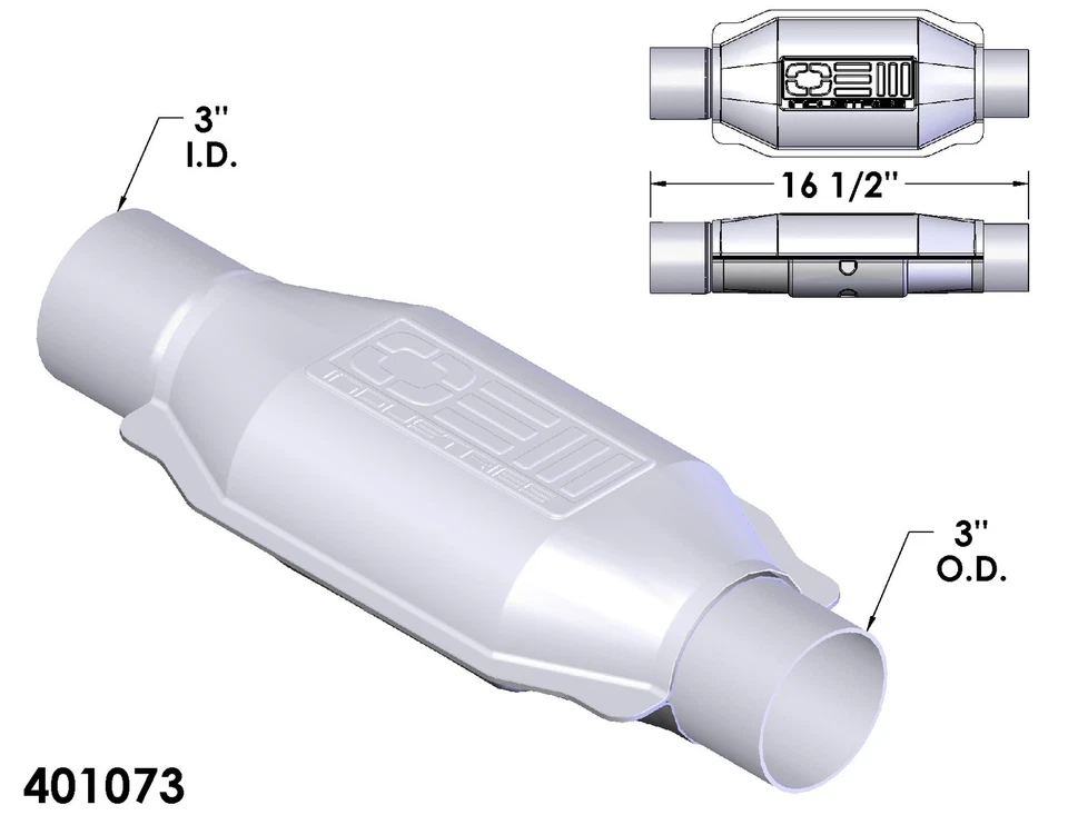 Catalytic Converter for 1987-1990 GMC V2500 Suburban 5.7L V8 GAS OHV - Image 2 of 2