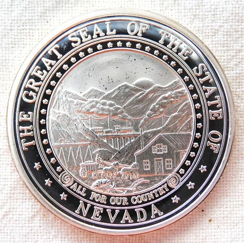 2003 PROOF NEVADA CENTENNIAL SILVER ROUND - CARSON CITY MINT