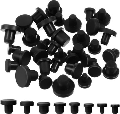 Cobee 80 Pcs Silicone Rubber Hole Plug, 8 Sizes Plastic Hole Plugs Silicone Plug