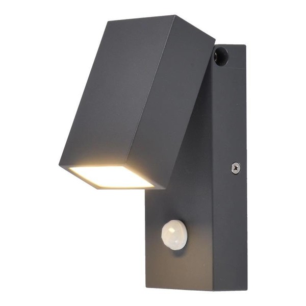 Tope Seto LED AußEnwandlampe 5W IP65 Anthrazit Alu 3000K Mit Bewegungsmelder-image
