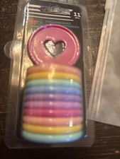 The Happy Planner Expander discs Heart pastel rainbow NEW