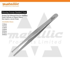 Thumb Dressing Forceps Serrated Tweezers 13cm–30cm Stainless Steel UK Stock