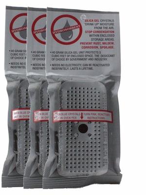 40 Gram Silica Gel Desiccant, Moisture Absorber Dehumidifier, (3 pack)