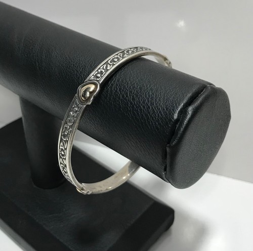James Avery Sterling & 14K Herz aus Gold Blume Armreif Armband NICHT MEHR HERGESTELLT 8" - Bild 3 von 12