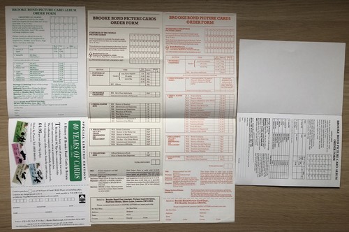 8 Brooke Bond Tea Card Order Forms No Staple Holes Creatures Features Mysteries - Picture 3 of 3