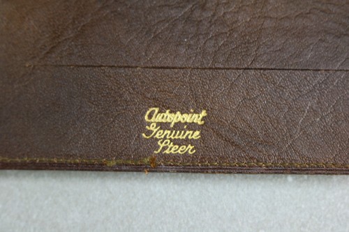 Antique Art Nouveau Billfold Wallet Steer Leather c.1910s Floral Embossed VTG 7" - Picture 3 of 4