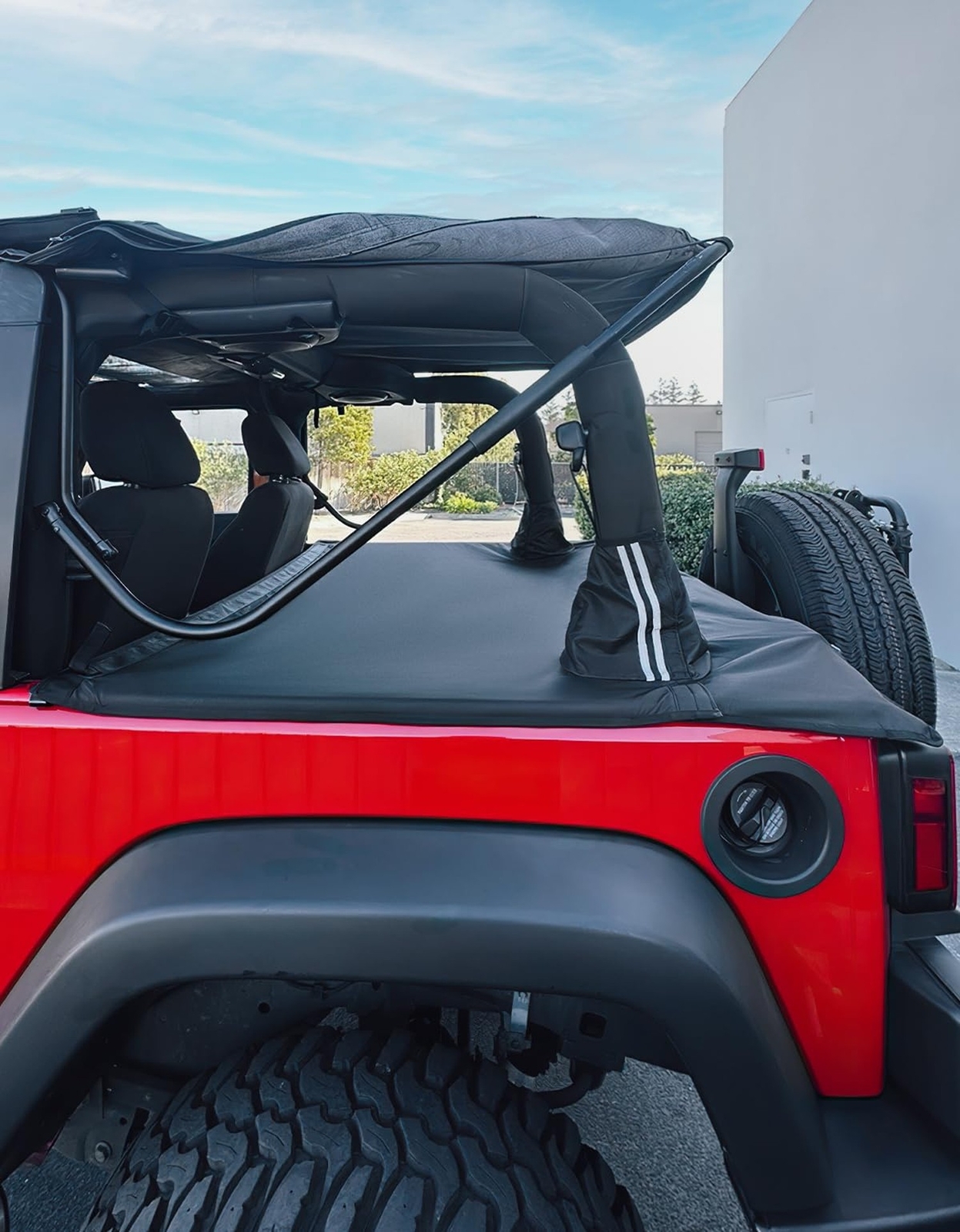 JOYTUTUS Tonneau Cover Compatible with Wrangler JK 2 Doors, JK Cargo Trunk Co...