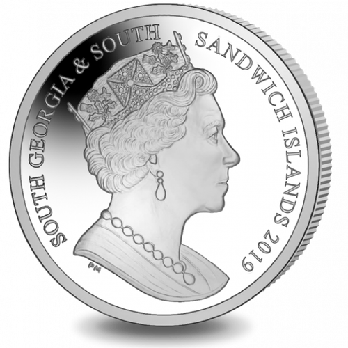 2019 £2 Ernest Shackleton 145th Anniversary of Birth UNC Crown Coin in capsule - Picture 2 of 2