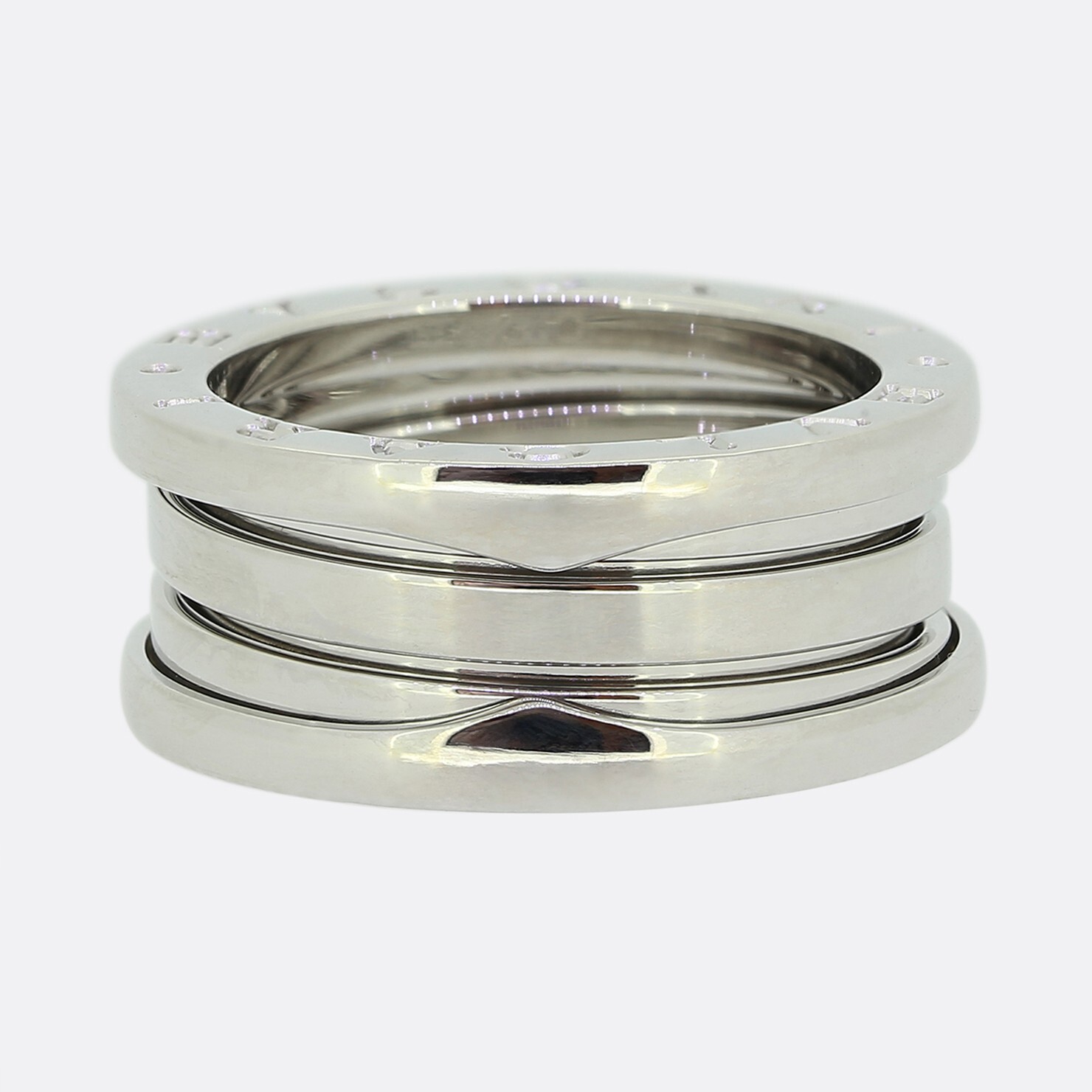 Bvlgari B.Zero1 Four Band Ring Size K (51) - 18ct White Gold