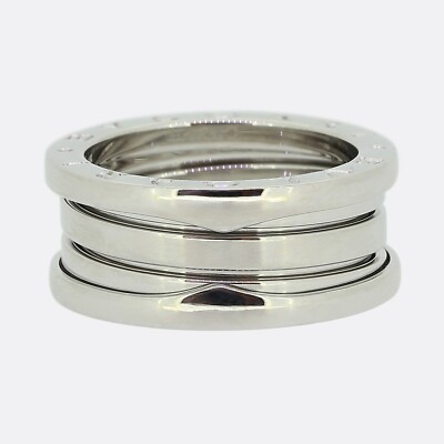 Bvlgari B.Zero1 Vierbandring Größe K (51) - 18 kt Weißgold