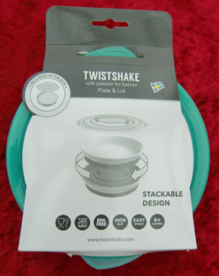 TWISTSHAKE, Teller m. Deckel, Plate & Lid, grün, neu, ovp