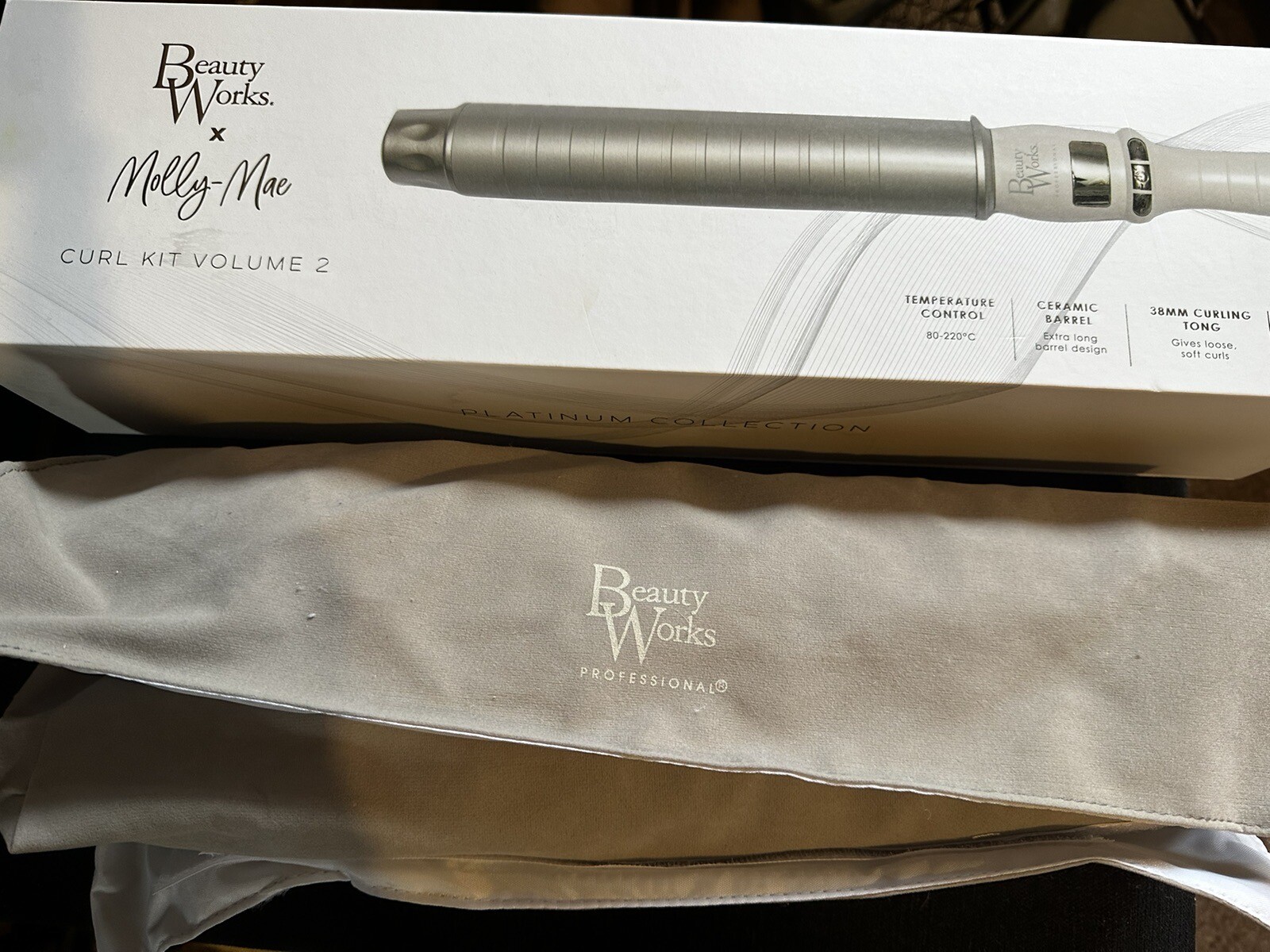 Beauty Works X Molly Mae Volume 2 Curling Wand Silver for sale online