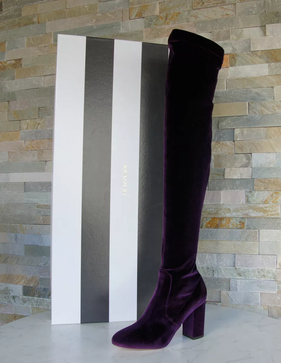 Aquazzura velvet boots sale