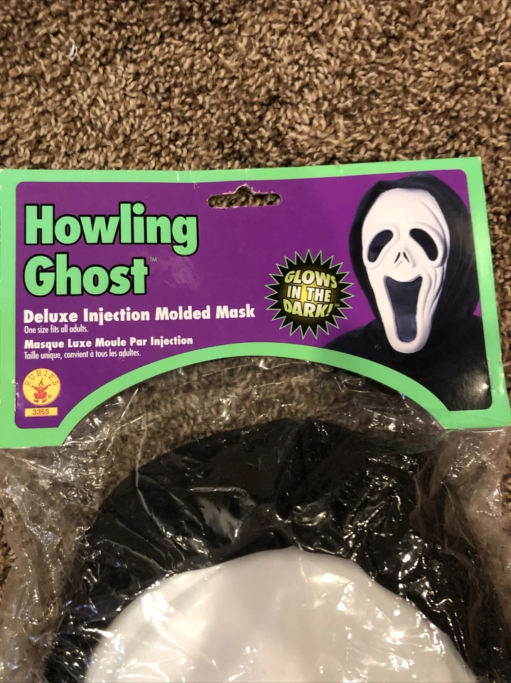 Rubies 3355 Ages 14+ Overhead Costume AccessorySad Eyed Ghost Face Mask NEW! - Image 2 of 4