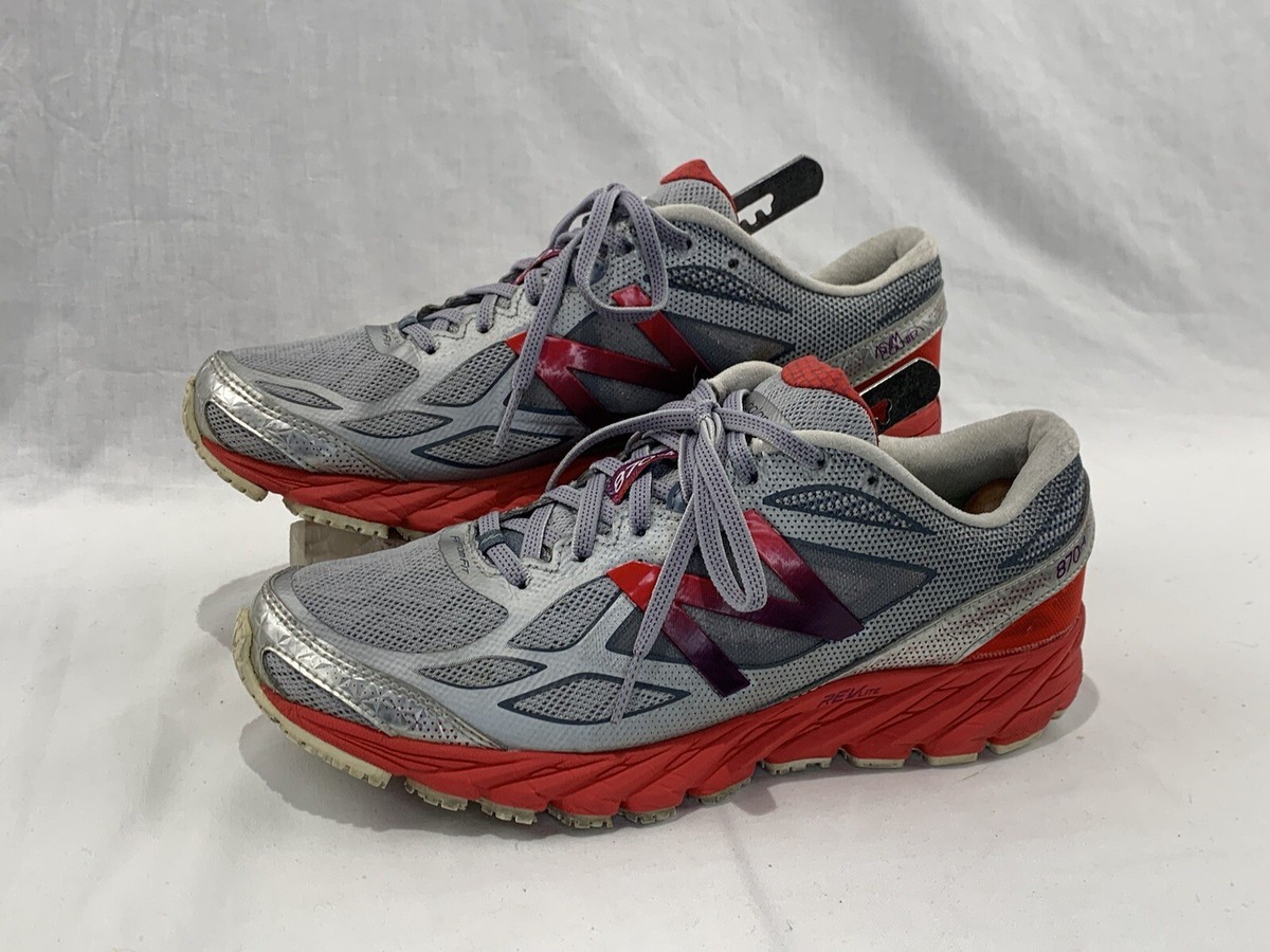 New Balance 870v4 Running Shoes Grey/Red/Silver Women's Size B