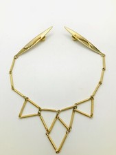 Vtg Hair Clips Estate Lady Ellen Gold Tone Snake Design
