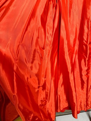 Vintage Lilli Ann Red Orange Wool A-Line Coat Full-Length - Picture 10 of 18