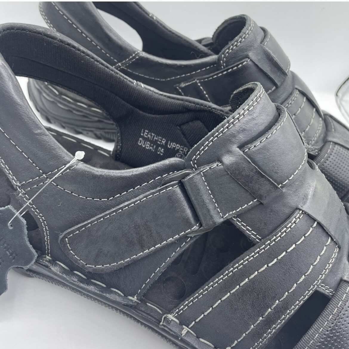 PARRAZO leather fisherman comfortable black sandals Size 9.5  display picture 2