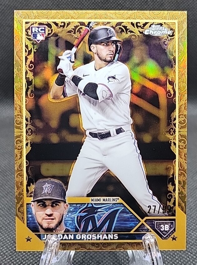 2023 Topps Chrome Gilded Jordan Groshans RC Rookie Refractor /99  Marlins