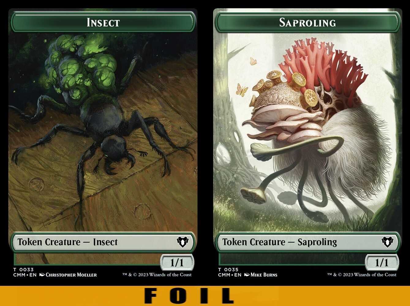 INSECT \ SAPROLING TOKEN ** FOIL ** #33/35 - Commander Master - NM MTG