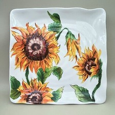 Maxcera Corp Square Dinner Plate Bright Sunfl...