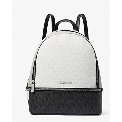 Michael Kors Rhea Medium Color-Block Signature Logo Backpack