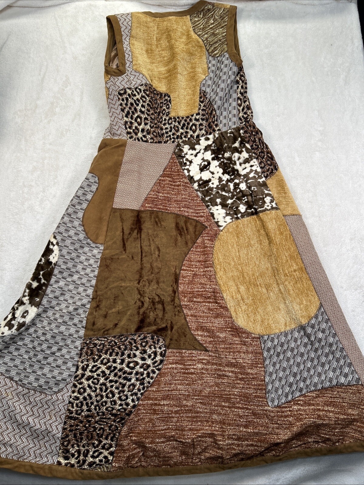 Vtg Mountain Artisans abstract Patchwork Artsy Du… - image 2