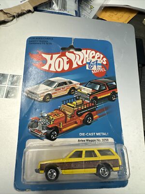 Hot Wheels Ariete Wagon 3258, Chrysler Woody Giallo, Diecast Hong Kong 1981, Mattel
