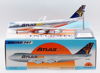 1:200 InFlight200 Atlas Air B747-200 N516MC Diecast Aircraft Model